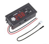 Temperature Controller For PWM Fans DC12V, Digital Display & Accuracy Sensing (-9.9 To 99.9°C), 1-100% Regulation, Red/Black Wire + Probe(A)