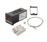 Temperature Controller, REX-C100 DN with 25DA M6 Thermocouple 1m Digital PID Thermostat 3-Piece Set