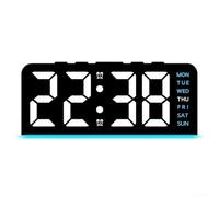 Temperature Display Alarm Clock Essential Desk Decoration for Organizing Daily Life and Routines (B-blue)