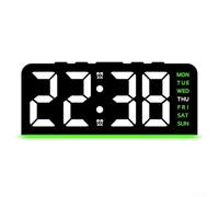 Temperature Display Alarm Clock Essential Desk Decoration for Organizing Daily Life and Routines (B-green)