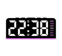 Temperature Display Alarm Clock Essential Desk Decoration for Organizing Daily Life and Routines (B-pink)