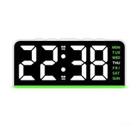 Temperature Display Alarm Clock Essential Desk Decoration for Organizing Daily Life and Routines (W-green)
