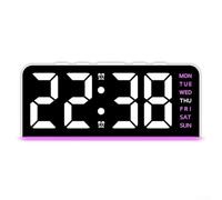 Temperature Display Alarm Clock Essential Desk Decoration for Organizing Daily Life and Routines (W-pink)