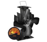 4 Blade Stove Fan with Temperature Gauge