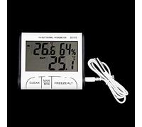 Temperature Humidity Detector Indoor Outdoor LCD Display Weatherproof Electronic Humidity Sensor Temperature Meter Gauge Hygrometer Thermometer For Home Office Mall With Probe