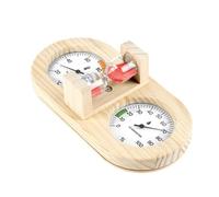 Temperature Humidity Measurement Meter with Sand Timer Wall Mounted Thermometers Hygrometer for Bathroom Sauna Room Sauna Thermometers with Sand Timer