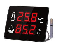 Temperature Humidity Meter, Indoor Thermometer Humidity Gauge with Max/Min Record, Alarm, For Home, Classroom, Industrial Use