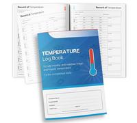 Temperature Log Book A5 | Fridge & Food temperature Record Book | HACCP Compliant Food Safety | 6 Months | Weekly Temperature Logs | 4 Daily Readings | Cafes, Restaurants, Catering
