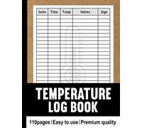 Temperature Log Book: Daily Food Temperature Log Sheets, Temperature Log Sheet For Refrigerator, Perfect for Business, Restaurants, Home & More