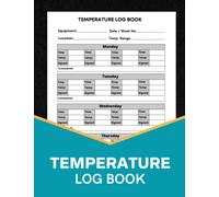 Temperature Log Book: Daily Temperature Log Sheet, Record and Track Fridge & Freezer Temperatures for 12 Months (1 Year), Perfect for Restaurants, Cafes, Catering Business or Home