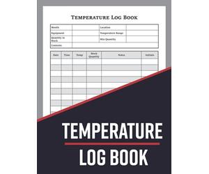 Temperature Log Book: Temperature Log Book with Inventory Tracker | Record Fridge Freezer or Baking Temperature | Perfect For Food Vendors, Restaurants, Caterers, Bakers & Medicine Businesses