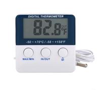Temperature Monitor for Refrigerator with Digital Sensor and Audible Alarm for Out of Range Readings with Max Min Tracking