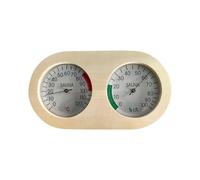 Temperature Monitor, Humidity Gauge, Wooden Frame Compact Double Display Easy Read Portable Stable Base Versatile, Climate Monitor for Home Outdoor Garden Kitchen, 10.43x5.51inches
