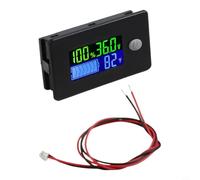 Temperature Monitoring Battery Meter for Lithium Batteries Displays Internal Temperature in Fahrenheit and Celsius with Easy Installation (72V)