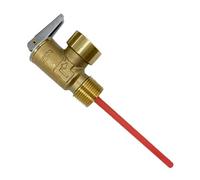 Temperature Relief Valve - Brass, Pressure Safety Valve, Extended Probe Design | High Heat Resistance, Water Heater Valves, Boiler Safetty Valves for Hot Water Tanks, Heating Systems, Plumbing Safety