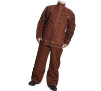 Temperature Resistant Leather Welding Uniform Reinforced Stitching Welding Wear for Long Service Welder ' s Outfit