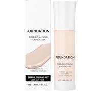 Temperature-Sensitive Color-Changing Foundation, Intelligent Color Correcting Foundation, 30ml - Automatically adjusts skin tone, medium shade, minimizes minor imperfections
