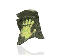 Temperature Sensitive Color Changing Long face mask, Winter Cycling Skiing Headgear, Thickened Nylon face mask (Green)