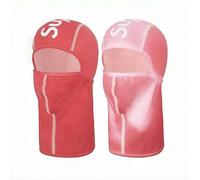 Temperature Sensitive Color Changing Long face mask, Winter Cycling Skiing Headgear, Thickened Nylon face mask (Pink2)