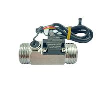 Temperature Sensor Stainless Steel 304 Hall Effect Water Flow Sensor G3/4 1-30L/M Flowmeter
