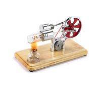 Temperature Stirling Engine Assembled Electricity Generator Heat Experiment Generator Model with Flywheel Designs Science Experiment