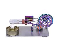 Temperature Stirling Engine Assembled Electricity Generator Heat Experiment Generator Model with Flywheel Designs Aircraft Model Stirling Engine Educational Toy Heat Education