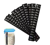 Temperature Strip Aquarium - Portable Adhesive Black Strip, 10pcs Reusable Temp Sticker, Easy to Use | Brewing Fish Tank, Ideal for Home Aquarium Monitoring Water Temperature Accurate Measurement