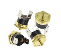 Temperature Switch KSD301 Hexagonal Copper Head M4 40C-150C Normally Closed 10A250B Bent Leg Thermostat Fuse(2PCS,50C)