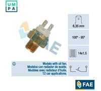 TEMPERATURE SWITCH RADIATOR FAN 36060 FOR RENAULT VOLVO 2.5L 847700/701 1.4L 740