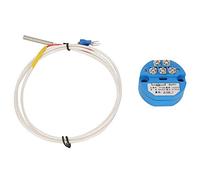 Temperature Transmitter Module, DC24V -50~400 Degree PT100 Temperature Transmitter Output 0-10V Sensor with Good Sensitivity