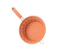 Temperatures Resistant Cooking Sieves with Comfortable Grip Easy Cleaning Soup Strainer for Kitchens Tasks Silicone Colander Rustless Meshes High Temperatures Grooved Spoon