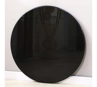 Tempered Flat Edge Polish Glass Table Top,Bevel Premium Round Circular Plate Glass,Round BLACK Tempered Glass Table Top(90CM(35IN))