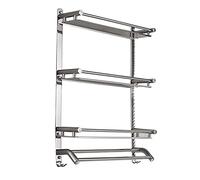 Tempered Glass Bathroom Shelves with Chrome Hardware - 3-Tier Storage Solution for Modern Spaces