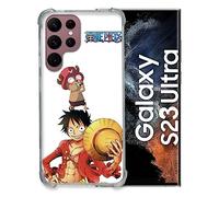 Tempered Glass Case for Samsung Galaxy S23 Ultra Manga One Piece Chopper
