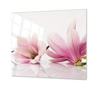 Tempered Glass Chopping Board - Glass Cutting Board and Worktop Saver; Measures: Single: 23,62” x 20,47”; Double: 2 x 11,81” x 20,47”; D06 Flowers Series: Flower 1