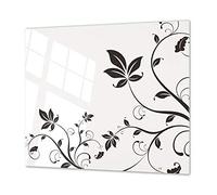 Tempered Glass Chopping Board - Glass Cutting Board and Worktop Saver; Measures: Single: 23,62” x 20,47”; Double: 2 x 11,81” x 20,47”; D06 Flowers Series: Flower 5