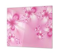 Tempered Glass Chopping Board - Glass Cutting Board and Worktop Saver; Measures: Single: 23,62” x 20,47”; Double: 2 x 11,81” x 20,47”; D06 Flowers Series: Abstract Art 15