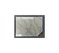 Tempered Glass Chopping Board Marble Effect White Rectangular 40x30 Cm