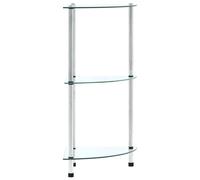 Vidaxl 3-Tier Shelf Transparent 30X30X67 Cm Tempered Glass