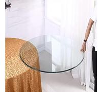 Tempered Glass Dining Table - Round Glass Panel for Center Table Outdoor Use - Available in 35CM 50CM 60CM 85CM 100CM Sizes - Stylish & Durable