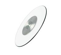 Tempered Glass Dining Table with Stable Base and Explosion-Proof Turntable for Modern Home Use