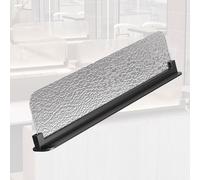 Tempered Glass Divider with Metal Frame - Stylish Translucent Table Partition for Dining Home Office & Restaurant (Black 100cm/39.3in) - Durable & Elegant Design