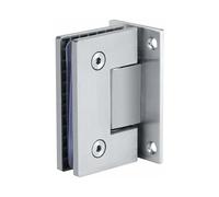 Tempered Glass Door Hinge Hardware, Stainless Steel Shower Door Hardware Self Closing 90 Degree Glass Door Hinge Wall-to-Glass Frameless Shower Door H