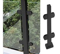 Tempered Glass Fence Panels for Deck and Balcony, Frameless Railing System with Spigots, Durable Outdoor Safety Solution