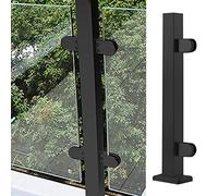 Tempered Glass Fence Panels for Deck and Balcony, Frameless Railing System with Spigots, Durable Outdoor Safety Solution
