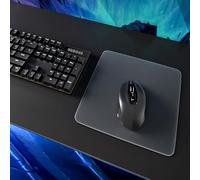 Tempered Glass Gaming Mouse Pad with Honeycomb Micro-Etched Surface, Ultra-Smooth Glide, Waterproof, Scratch-Resistant, Non-Slip, Adjustable Silicone Foot Pads for Office & Play (B)