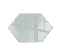 Tempered Glass Hearth for Wood Burning Stove Log Burner Light Green Colour 40 cm