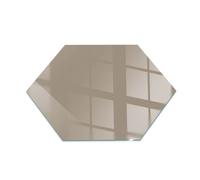 Tempered Glass Hearth Mat for Safe and Elegant Fireplace Use Brown Colour 40 cm