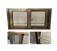 Tempered Glass Horizontal Sliding Window, Durable Aluminum Utility Window with Lock, Long-Lasting for Outdoor Use(W 29" x H 23")