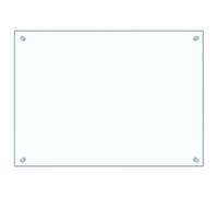Tempered Glass Kitchen Splashback, 70 x 50 cm, Transparent, Heat Resistant and Scratch-Resistant with Mounting Accessories, Protection Against Grease Splashes for Cooking, Baking, Roasting in the